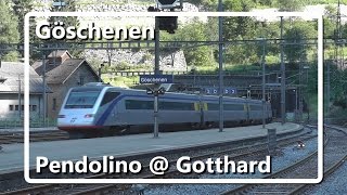 Pendolino enters Gotthard Tunnel at Göschenen!