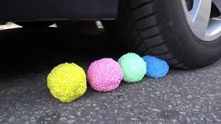Crushing Crunchy & Soft Things by Car! EXPERIMENT CAR VS Floam Slime