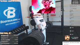 BajheeraIRL - INSANE 425x3 DEADLIFT w/ 39K VIEWERS - IRL Super Saiyan Ascension on Twitch