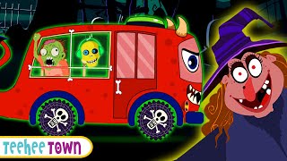 Haunted Wheels On The Bus Halloween Song + Spooky Scary Skeletons Songs by Teehee Town