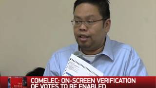 Comelec: On-screen verification of votes to be enabled