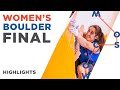 🇬🇧 IFSC World Championships Moscow 2021 || Women's Boulder final highlights