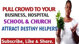 HOW TO PULL CROWD TO YOUR BUSINESS, CHURCH, HOSPITAL, SCHOOL & GET CONNECTED TO DESTINY HELPERS.