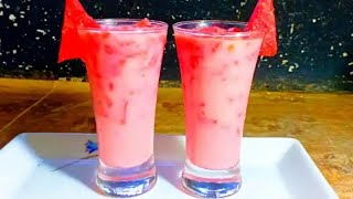 তরমুজের মহাব্বত ঠান্ডা ঠান্ডা খেতে ভিশন মজাদার || watermelon milkshake