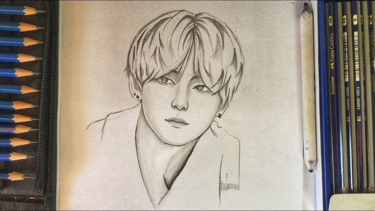 Beginner Bts V Drawings Easy Beginner Bts V Drawings Easy