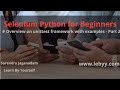 Overview on unittest framework with examples - Part 1 || Selenium Python for Beginners