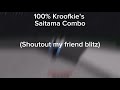 Kroofkie’s 100% Saitama Combo | TSB