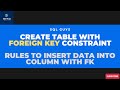 SQL Tutorial - Create table with Foreign Key Constraint in SQL | Alter table Add Foreign Key Column
