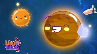 Venus Planet Song for Kids | Explore the Brightest Planet | TinyTitansTv