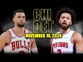 Chicago Bulls vs Detroit Pistons Full Game Highlights - November 18, 2024 | 2024-25 NBA Season