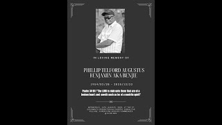 Funeral service for the late Phillip Telford Augustus Benjamin aka Benjie