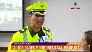 Autoridades monitorean calles de Bogotá durante el paro nacional