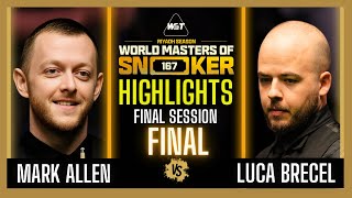 Mark Allen vs Luca Brecel | Final Session | Final Riyadh Snooker Championship 2024 #snooker2024