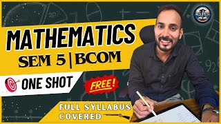 Math's One Shot  | Marathon | Concept + PYQ | BCom #calcuttauniversity #semester5