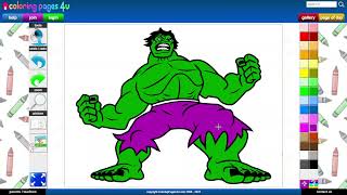 Coloring Fun with the Incredible Hulk: Perfect for Kids!