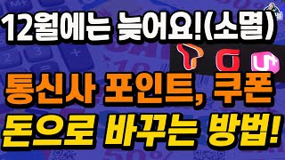 올해안에 쓰세요! 제가 직접 해봤어요! 곧 소멸되는 통신사 포인트, 쿠폰