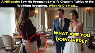 A Millionaire Saw His Pregnant Ex Wife Cleaning Tables At His Wedding Reception