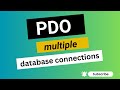 how to connect multiples database using PDO in PHP || PDO multiple database connections