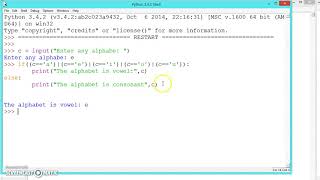Program to find vowel (Python Tutorial) (2018)