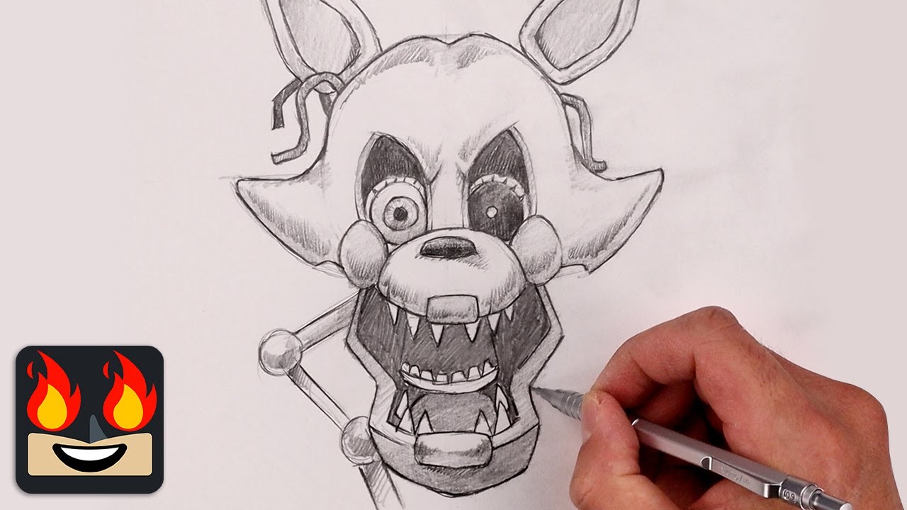 How To Draw Mangle Five Nights At Freddy S Sketch Tutorial Youtube