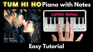 Tum hi ho Piano Tutorial with Notes | Arijit Singh | Aashiq 2 | Perfect Piano | 2021