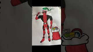 Drawing Deadpool (Christmas) #art #shorts #artist #drawing #cute #sketch #cartoon #draw #comics