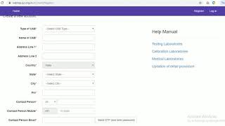 Laboratory Registration Process