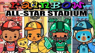 TĘCZOWE POKOJE 🌈 TOCA BOCA ALL STAR STADIUM  #tocaboca #rainbowtoom #allstarstadium