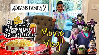 Addams Family 2 Movie Vlog Birthday Party!! 🎬🎟🍿Adriana turns 9!! 🥳