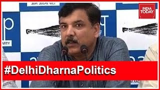 AAP Leader Sanjay Singh Holds Press Conference Over Delhi Dharna Politics