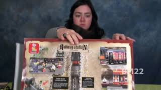 Sluban Railway Station Atlantis set M38-B0268 Not Compatible with LEGO Brick Toy Review