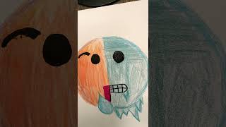 Drawing Ice 🧊🥶 and Fire 🔥🥵 Emojis! #subscribe #art #drawing #fypシ #shorts