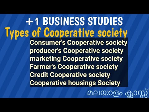 Types Of Cooperative Society- Forms Of Business Organisation|class 11 ...