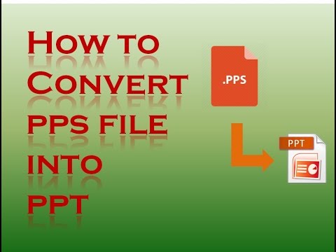 Change PowerPoint Show File to PowerPoint Workfile