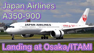 [4K] JAL A350-900 大阪/伊丹空港 着陸 （伊丹スカイパーク撮影） Japan Airlines A350-900 Landing at Osaka/Itami