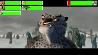 The Furious Five vs. Tai Lung with healthbars (Made By @GabrielD2002 )