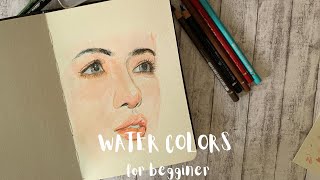 初级水彩人像 |My Tips On Painting Portrait Using Watercolors For Beginner #yendraws