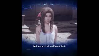 Zack Highlights His Hair and Aerith Hates it - Crisis Core Final Fantasy VII Reunion