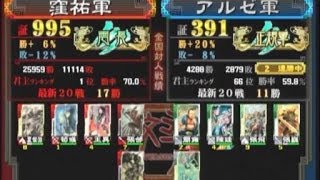 三国志大戦３　頂上対決　2014/06/13　窪祐軍 VS アルゼ軍