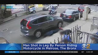 Person on motorcycle shoots Bronx man in leg