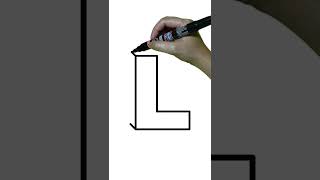 HOW TO DRAW 3D CAPITAL LETTER L