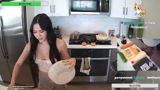 Hot twitch streamer nip slip