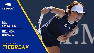 Iga Swiatek vs Belinda Bencic Tiebreak | 2021 US Open Round 4