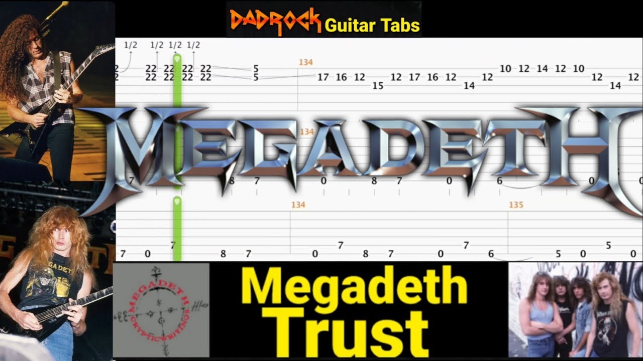 Trust - Megadeth - Guitar + Bass TABS Lesson (Rewind) - YouTube