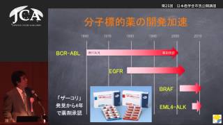 講演１「がん分子標的療法の進歩」　間野　博行（東京大学大学院医学系研究科　教授）