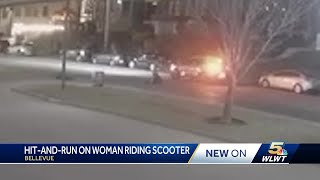 Bellevue police searching for suspect after woman on scooter was hit by car