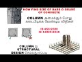 HOW TO DESIGN A COLUMN IN TAMIL| STRUCURAL DESIGN OF COLUMN | RCC COLUMN | LIMITATIONS OF RCC COLUMN