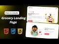 GROVER - Online Grocery Store Landing Page | HTML CSS JavaScript | Complete Website Design Tutorial