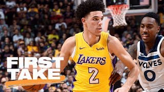First Take reacts to Lonzo Ball's Lakers preseason debut | First Take | ESPN