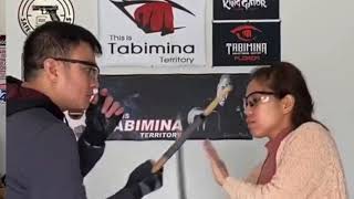 Tabimina Balintawak System : Marie Potter training with Master Chad Tabimina